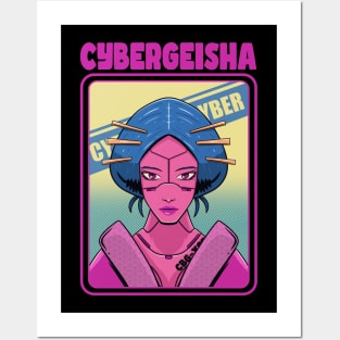 cyber geisha Posters and Art